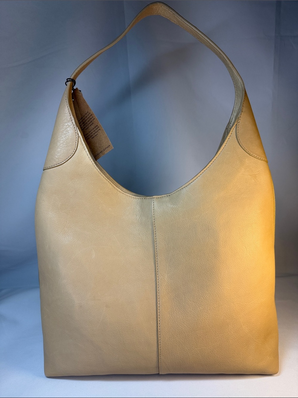 Margot Soft Leather Hobo Bag in Beige - Picture 6 of 8